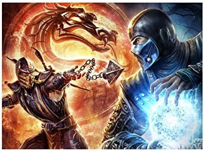 Mortal Kombat Sub Zero Scorpion Image Photo Cake Topper Sheet Birthday Party - 1/4 Sheet - 77557