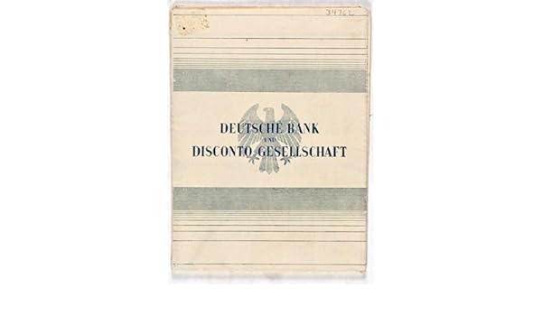Xi Olympiade Berlin 1936 Deutsche Bank Und Disconto Gesellschaft