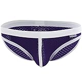 YiZYiF Men's Underwear Sports Bikinis Swimwear Super Swimming Briefs Soft Pants Purple Small