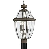 Generation Lighting 8239-71 Lancaster Traditional Three - Light Outdoor Light Post Outside Fixture, Antique Bronze Finish