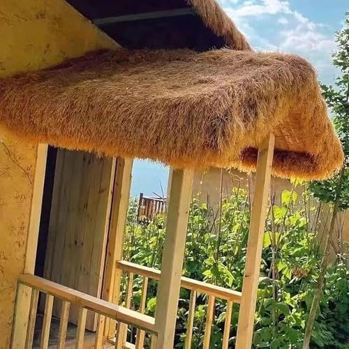 Synthetic Thatch Grass Roof, Commercial Art DIY Craft, Palapa Thatch Roof, Yellow Artificial Mexican Straw Roll, Palapa Thatch Roof (3.28ft*65.6ft(1m*20m))