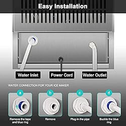 Commercial Ice Maker Machine 130LBS/24H with 35LBS