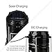 Trail Watcher 2-in-1 Rechargeable Camping Lantern Solar Flashlight Emergency Lantern with USB Power Bank (Black)