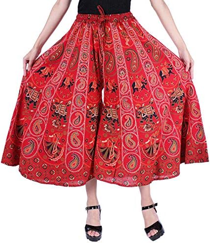 Ayat Cotton Women's Smocked Waist Harem Hippie Trousers Boho Palazzo Bohemian Pants Good Party Holiday Yoga