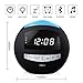 OnLyee Bluetooth Alarm Clock - AM FM Radio, AUX-in, Speaker, Dimmer, Dual USB Charging Ports, 7-Color LED Night Light - for Heavy Sleeper, Bedrooms, Desk, Kitchen, Kids (Black)
