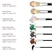 Qivange Fan Makeup Brushes, Professional Makeup Brushes Set Eyeshadow Bronzer Foundation Brushes Set with Cosmetic Bag