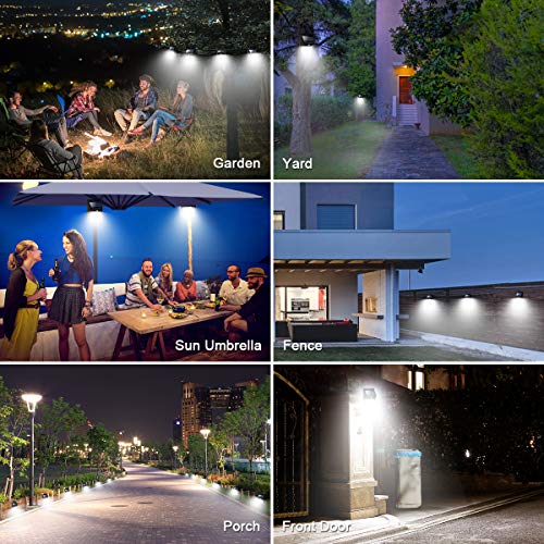 Luce Solare LED Esterno[4 Pezzi ] 42 LED IP65 Impermeabile 3 Modalità per Giardino,Parete Sensore di Movimento Parete Wireless Risparmio [Classe di efficienza energetica A+++]