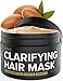 Xtava Clarifying Clay Hair Mask with Argan Oil - 8 Fl.Oz Hair Treatment for Dry Damaged and Oily Hair - Repairing and Conditioning Overnight Hair Clay Masks for Straight, Wavy, Curly, and Natural Hair