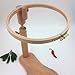 BWRMHME Sit-On Embroidery Frame Table Solid Wood Embroidery Lap Stand Embroidery Hoop Stand Cross Stitch Rack with 9.5Inch Hoop