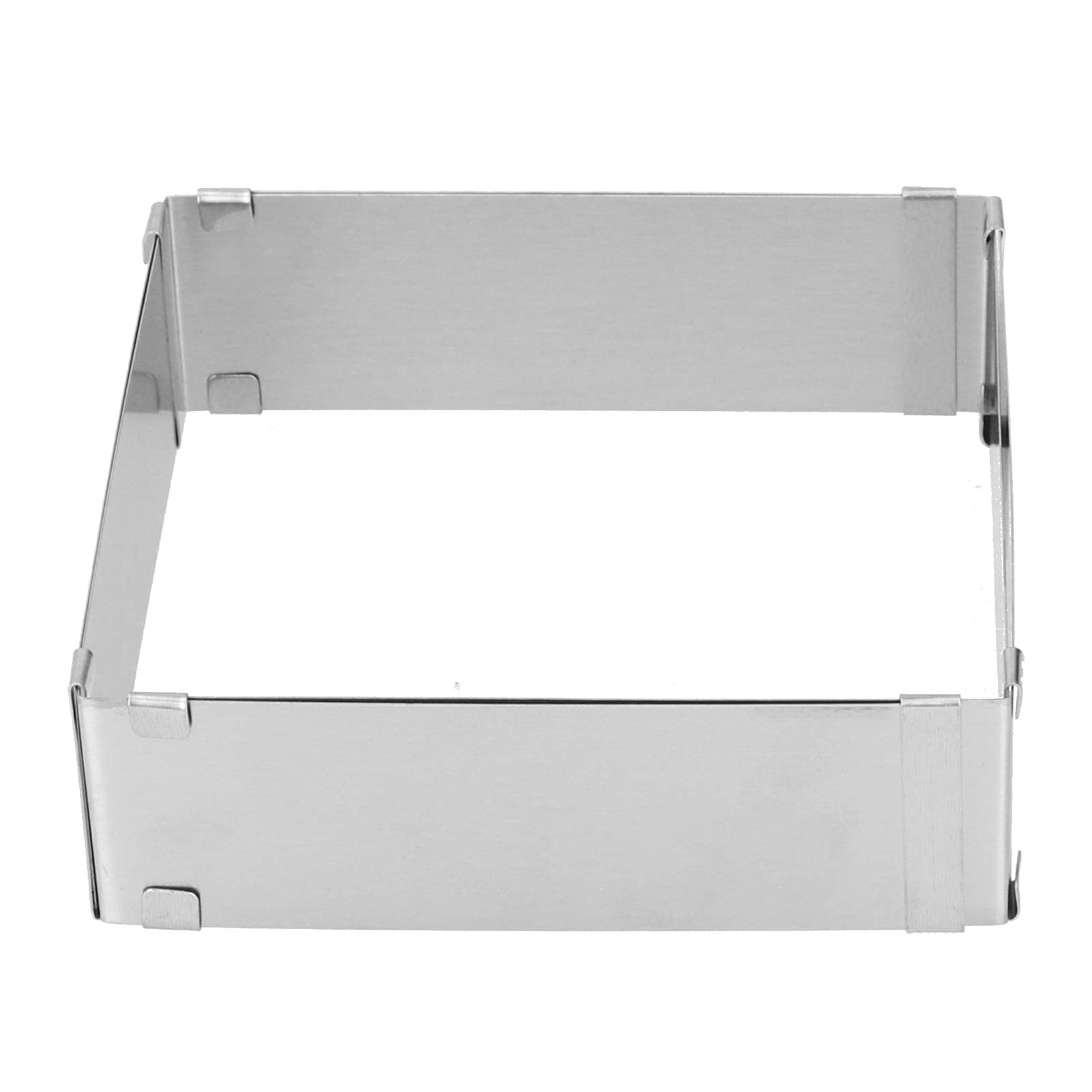 HERCHR Rectangle Cake Tin 16 to 28cm Adjustable Stainless Steel Square Cake Tin Ring Rectangular Mousse Mould Baking Frame for DIY Moussecake Dessert Pizza