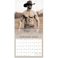 Amazon.com: Shirtless Cowboy Calendar 2024 Sexy Men Wall Calander Monthly  12 Month : Office Products