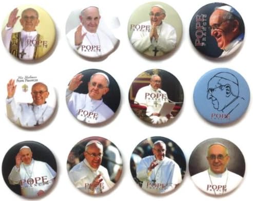POPE FRANCIS Awesome Quality Lot 12 New Pin Pinback Button Badge fan brooch 1.25"