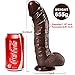 Realistic Dildo, Huge Penis with Strong Suction Cup for Hand-Free Play Vagina G-spot Anal Simulate, Big Cock with Curved Shaft and Balls for Women Masturbation