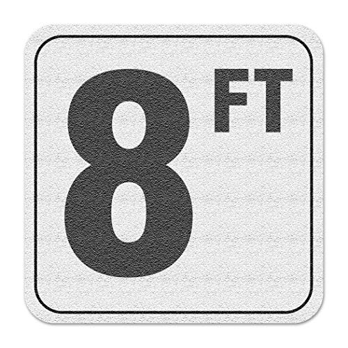 Aquatic Custom Tile, 8FT Pool Depth Markers, 6x6 Inches Vinyl Pool Stickers, Swimming Pool Number Markers, Pool Safety Signage, Adhesive Pool Depth Markers Stickers for Decks, Made in USA