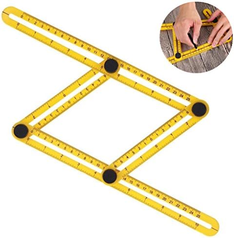 Angleizer Template Tool Multi Angle ABS Plastic Ruler Measures Creative Measuring Tool with Metal Knobs Perfect for Craftsmen,Students,Builders, Engineers,and DIY-ers by Mermaker
