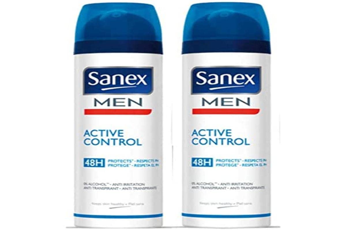 Sanex Men's Active Control 48H Deodorant Vaporizer Family Formula - Pack of 2