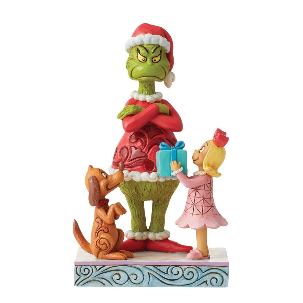 Jim Shore Enesco 6012698 Max & Cindy Giving Gift to Figurine 7.24"