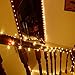 Bright Zeal 33' Long Warm White Copper Wire Bright LED String Lights Battery Operated with Timer - Warm White LED Battery String Lights Brown Wire Outdoor Waterproof - Window Curtain String Lights