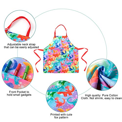 Sylfairy Aprons for Kids Girls Rainbow Galaxy Unicorn Apron with