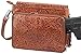 GTM GTM-22-TN Gun Tote'n Mamas Concealed Carry Tooled American Cowhide Shoulder Bag, Tan, Small
