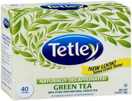 TetleyNaturally Decaffeinated Green Tea Bags - 40 Ct