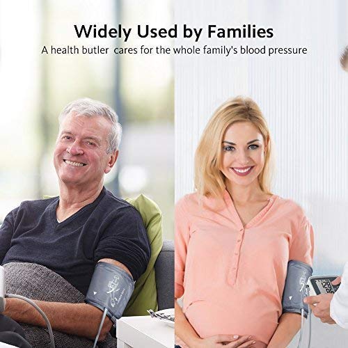 CocoBear Blood Pressure Monitor Upper Arm Digital Automatic BP Monitor for Home Use, 2 * 90 Memory Storage Adjustable Cuff Batteries Included Gray - Thumbnail 4