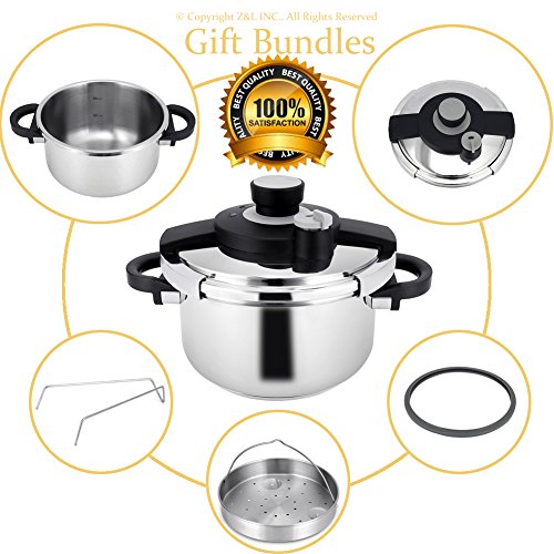 image for Z&L Stainless Steel Pressure Cooker,6 Qt Pressure Cooker with Dishwash