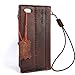 Genuine Natural Leather Handmade Case for Apple iPhone 5 5S 5c Book Wallet Id Holder Cover Credit Cards Slim Brown DavisCase