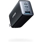 Anker USB C Charger, 735 Charger (Nano II 65W), PPS 3-Port Fast Compact Foldable Wall Charger for MacBook Pro/Air, iPad Pro, 