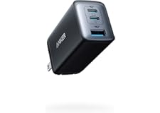 Anker USB C Charger, 735 Charger (Nano II 65W), PPS 3-Port Fast Compact Foldable Wall Charger for MacBook Pro/Air, iPad Pro, 