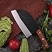 DENGJIA Serbian Chef Knife Forged Chef's Knife and Meat Cleaver with Full Tang Wood Handle Vegetable Knife