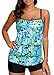 Urban Virgin Women's Printed Two Piece Tummy Control Tankini Swimsuits for Women Bathing Suit with Boyshort