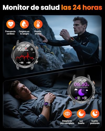 Karchilor Men's Smart Watch, 1000 mAh Battery/1.7 Inch Smartwatch with Bluetooth Calls, Heart Rate Monitor, Sleep Monitor, 100+ Sports Modes, Pedometer Bracelet Activity Android iOS (Black)