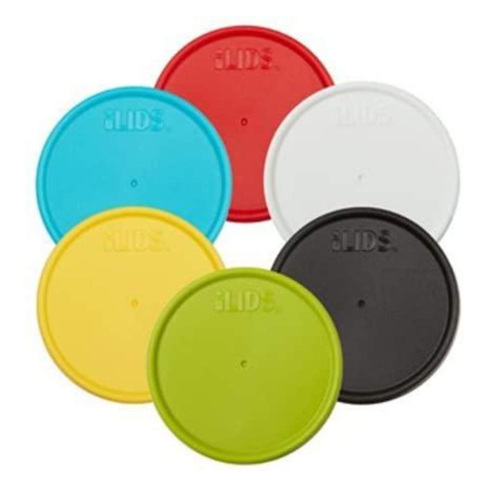 iLIDS Mason Jar Storage Lid, Regular Mouth, Classic Colors, Pack of 6