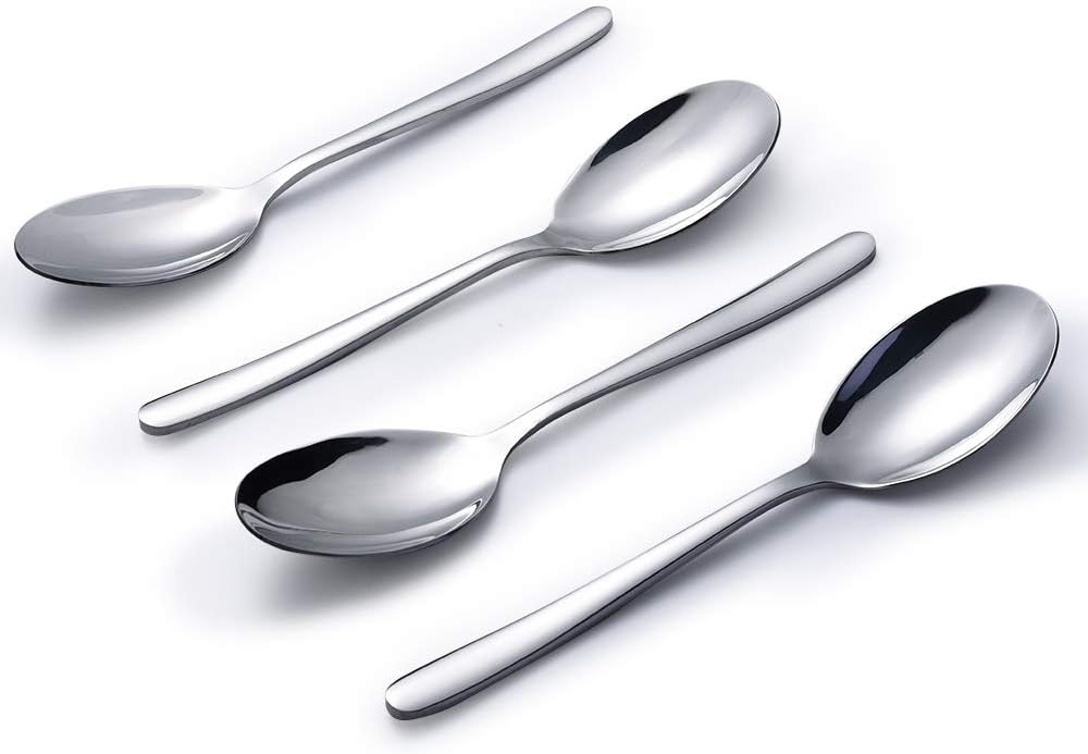 Oymlclivisa Dinner Spoons Set of 12, Stainless Steel Table Spoons, Silver Soup Spoons, 21.4 cm, 21.4 x 4 cm - Image 5