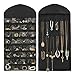 HIPPIH 32 Pockets 18 Hook and Loops Jewelry Scroll Closet Hanging Non-Woven Organizer Holder,Black