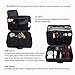 Travel Makeup Train Case, 3 Layers Waterproof Big Travel Makeup Bag Cosmetic Organizer with Adjustable Dividers