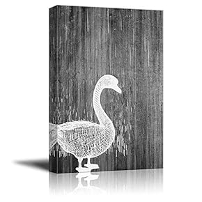wall26 Canvas Wall Art Black and White Abstract...
