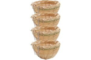4Pcs Handwoven Nest Cage House Hatching Breeding Cave for Parrot, Canary or Cockatiel or
