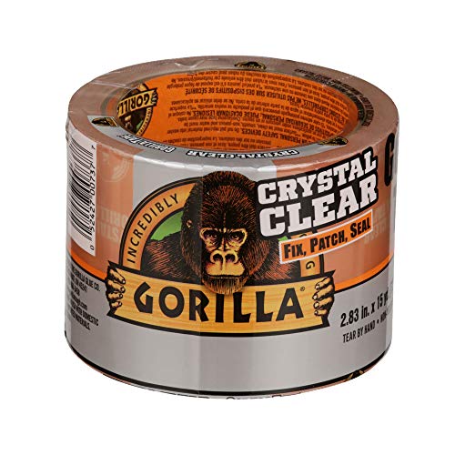Gorilla Crystal Clear Repair Duct Tape Tough & Wide, 2.83" x 15 yd
