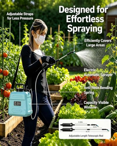 Weed Sprayer 2 Gallon, Electric Weed Sprayer 7.4V Powerful Battery photo 9