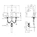 Enzo Rodi Two-handle High-arc Lead-free Brass Widespread Bathroom Faucet with Ceramic Valve and Full-copper Lift Pop Up Drain Assembly, Chrome, ERF2313346CP-10