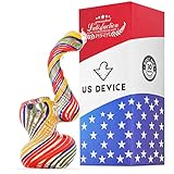 Glass Water Device Bub 6 inch with a Carb Yellow Green Red