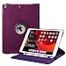 Fintie Rotating Case for New iPad 7th Generation 10.2 Inch 2019 - [Built-in Pencil Holder] 360 Degree Rotating Smart Protective Stand Cover with Auto Sleep/Wake for iPad 10.2" Tablet, Purple primary