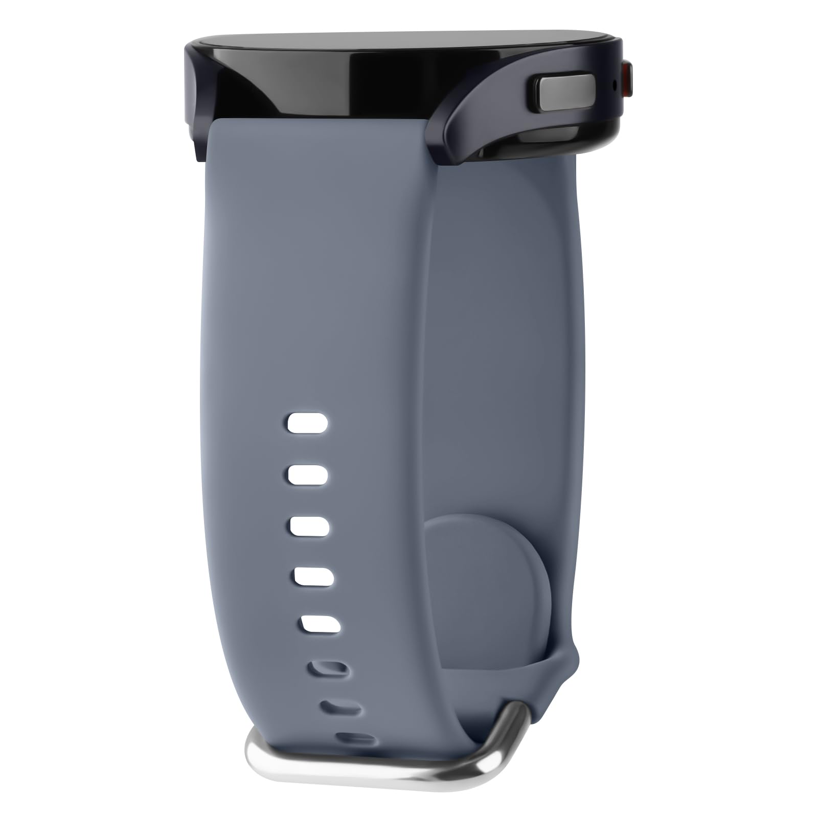 Soft Strap for Garmin Forerunner 55/245/645 Music Watch Band, 20mm Silicone Band for Garmin Vivomove HR/Venu Sq/Sq Music/Sq 2/Sq 2 Music (Small for 130mm - 175mm Wrist, Grey Blue)