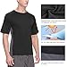 Baleaf Men's Short Sleeve Sun Protection Rashguard Swim Shirt Black Size XL