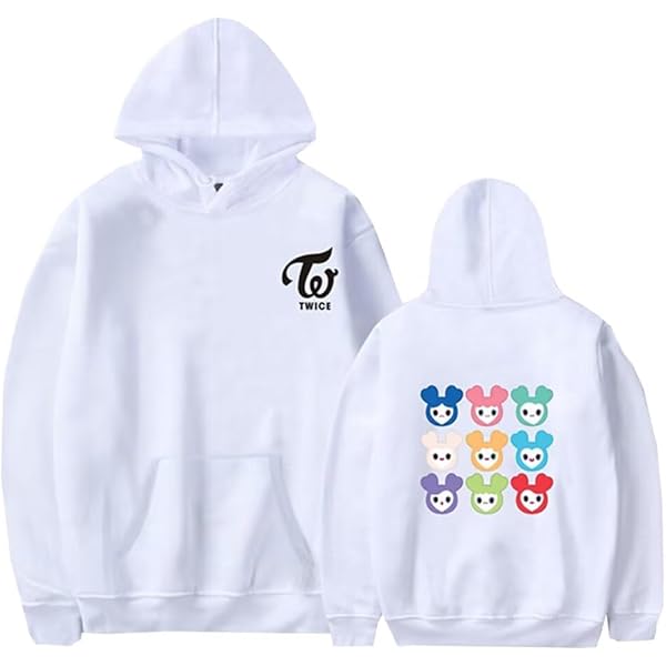 Amazon.com: YJYP Color Block Hoodie Sweater Tzuyu Momo Sana