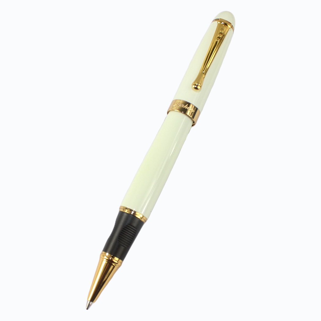 Gullor Fashion Elegant Jinhao 450 White Rollerball Pen with Golden Clip