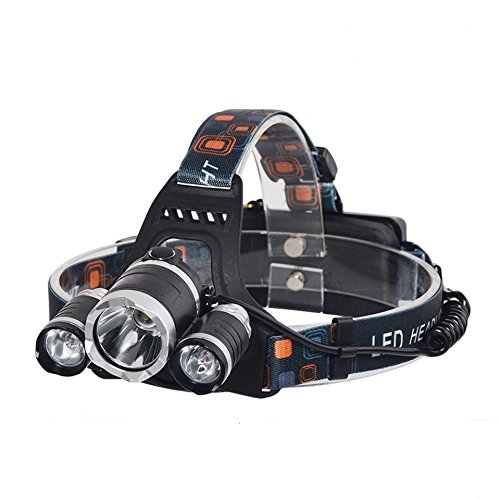 Canyon Nitehawk LED Rechargeable Headlamp for Biking, Hiking, Running (Includes Batteries, USB, Car, and 110V Recharger)