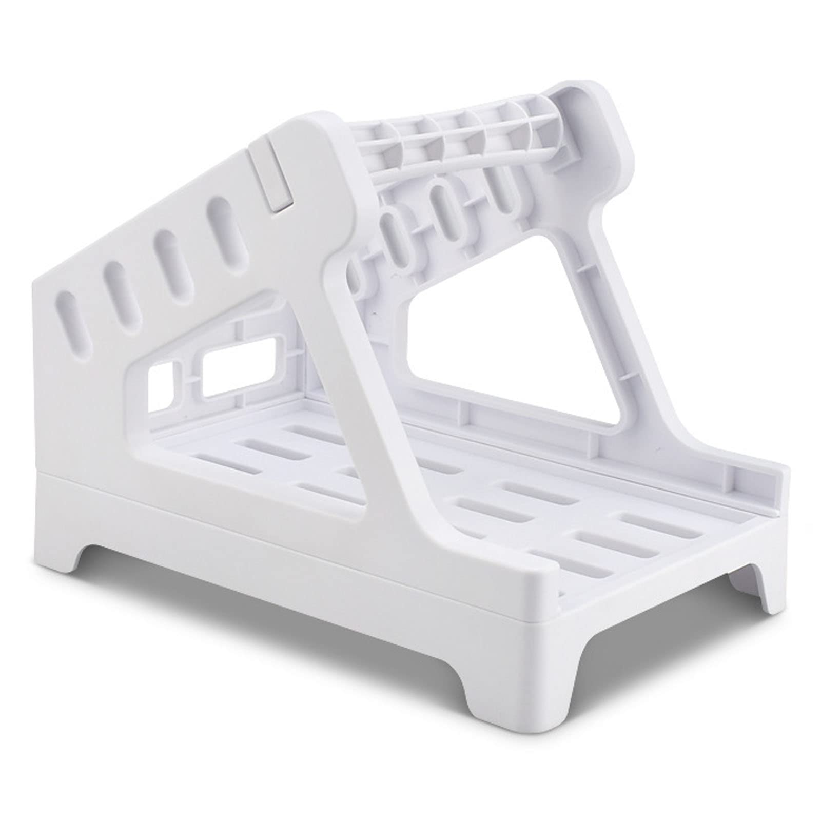 Label Holder, 2 in 1 White Thermal Fan-fold Roll Labels Holder for Thermal Printer, Desktop Label Printers